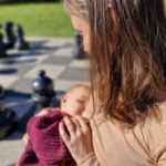 Turtleneck for breastfeeding made from merino wool