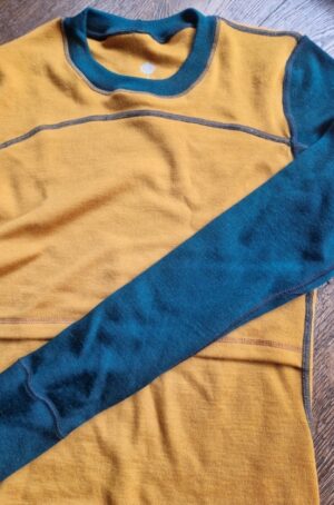 nursing shirt merino in mustard